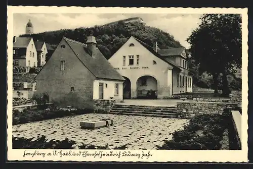 AK Freyburg a. U., Haus und Ehrenfriedhof Friedrich Ludwig Jahn