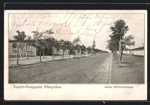AK Altengrabow, Truppen-Übungsplatz, Kaiser Wilhelmstrasse