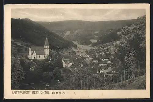 AK Reichental, Blick von oben auf den Luftkurort