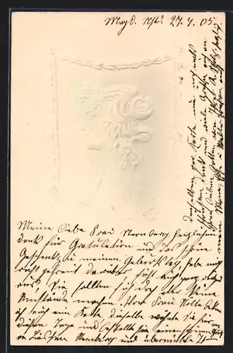 Künstler-AK Büste einer jungen hübschen Dame in der Mode des Jugendstils