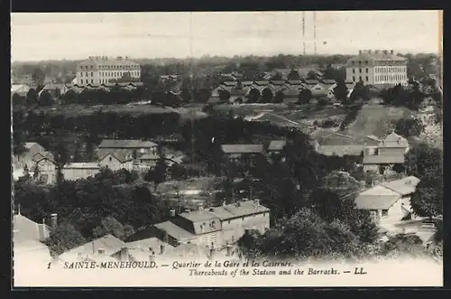 AK Sainte-Menehould, quartier de la gare et les casernes