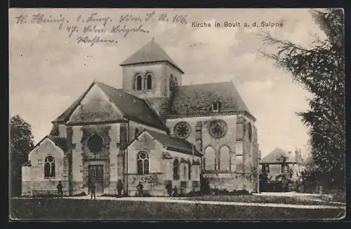 AK Boult a. d. Suippe, Blick auf die Kirche