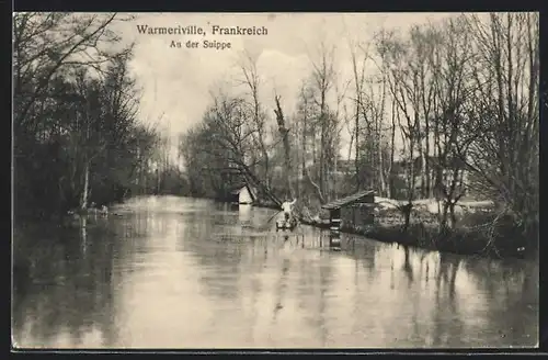 AK Warmeriville, Partie an der Suippe