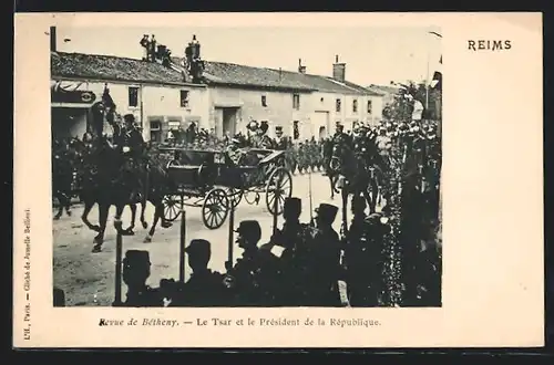 AK Reims, Revue de Bétheny, Le Tsar et le President de la Republique