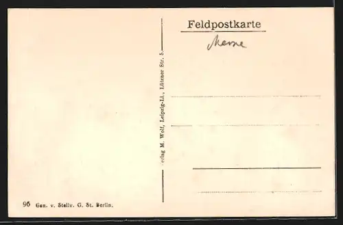 AK Pont-Faverger, Ortspartie mit Wohnhäusern