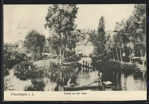AK Finstingen i. L., Partie an der Saar