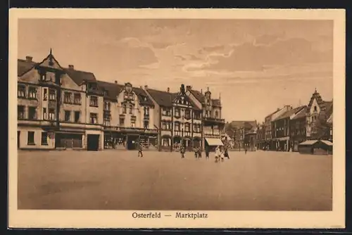 AK Osterfeld, Partie auf dem Marktplatz