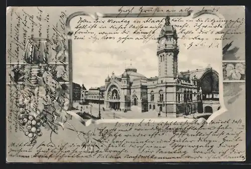 AK Köln, Blick auf den Hauptbahnhof