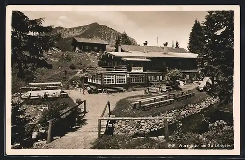 AK Schliersee, vor der Wurzhütte am Spitzingsee
