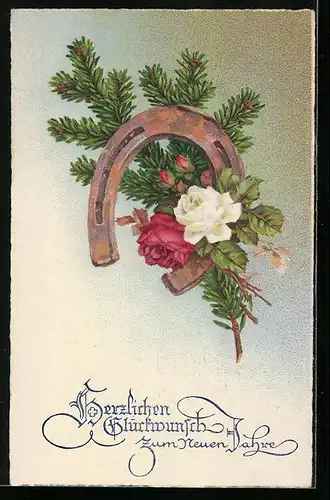 AK Hufeisen mit Tannenzweig