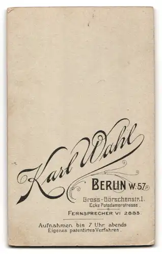 Fotografie Karl Wahl, Berlin, Gross-Görschenstr. 1, Dame im plissierten Kleid