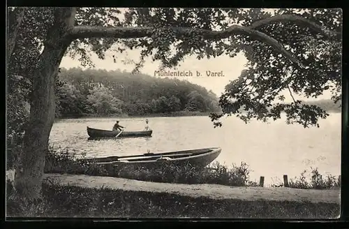 AK Mühlenteich b. Varel, Blick auf Ruderboote