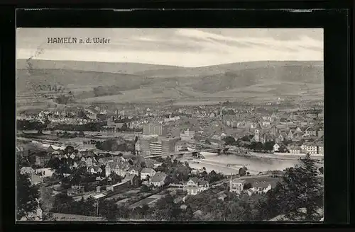 AK Hameln a. d. Weser, Ortsansicht bei Tag