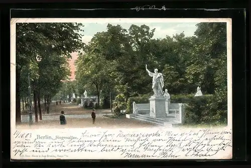 AK Berlin-Tiergarten, In der Siegesallee