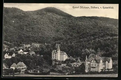 AK Sülzhayn /Südharz, Ortsansicht v. Kaiserblick