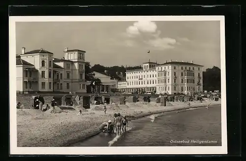 AK Heiligendamm, Strandpartie mit Strandkörben