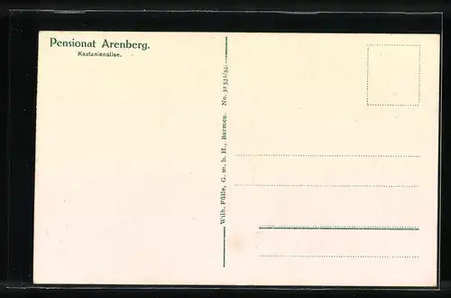AK Arenberg, Pensionat, Kastanienallee