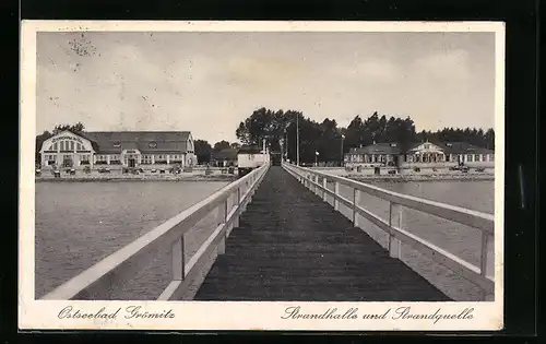AK Grömitz /Ostsee, Strandhalle und Strandquelle