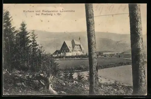 AK Freiburg i. Br., Blick zum Hotel Luisenhöhe