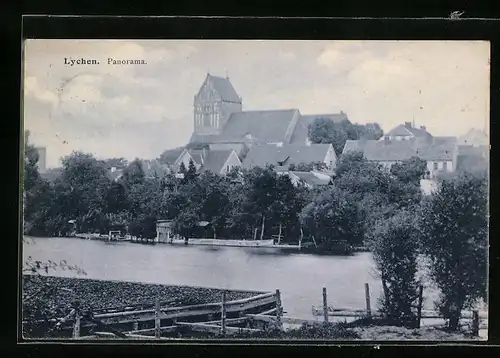 AK Lychen, Panorama hinter Wasser