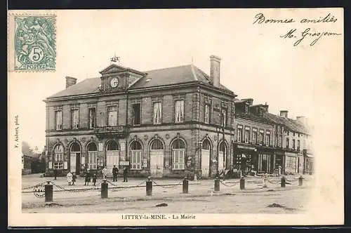 AK Littry-la-Mines, La Mairie