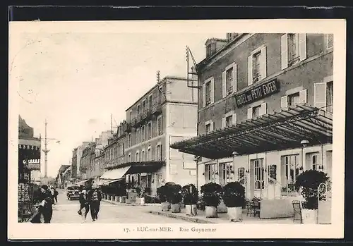 AK Luc-sur-Mer, Rue Guynemer, Strassenpartie