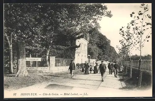 AK Honfleur, Côte de Gráce, Hôtel Lechat