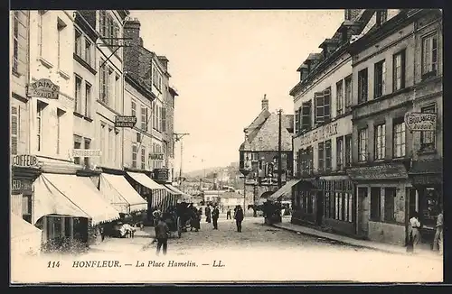 AK Honfleur, La Place Hamelin