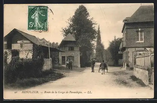 AK Honfleur, Route de la Gorge de Pennedepie