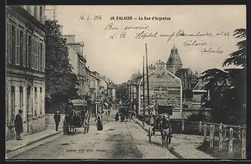 AK Falaise, La Rue d`Argentan