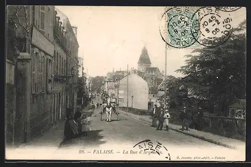 AK Falaise, La Rue d`Argentan