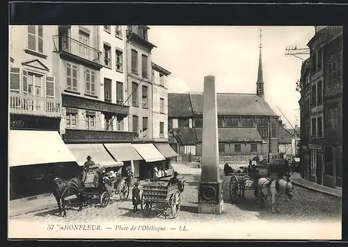 AK Honfleur, Place de l`Obèlisque