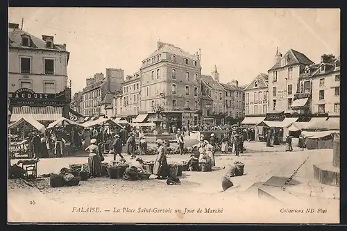 AK Falaise, La Place Saint-Gervais un Jour de Marche