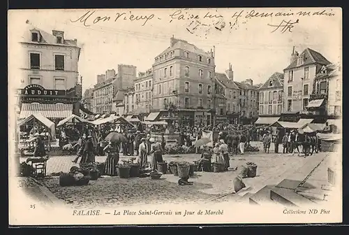 AK Falaise, La Place Saint-Gervais un Jour de Marche