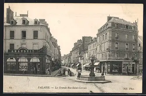 AK Falaise, La Grande Rue-Saint-Gervais