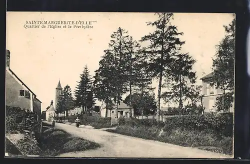 AK Sainte-Marguerite-d`Elle, Quartier de l`Eglise et le Presbytère