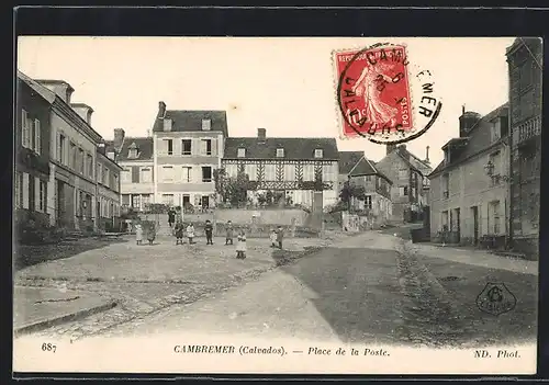 AK Cambremer, Place de la Poste