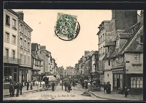 AK Lisieux, La Rue de Caen