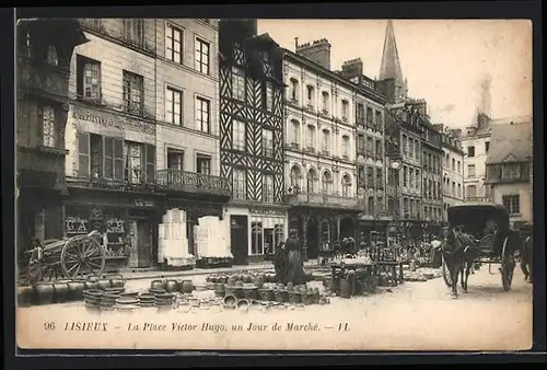 AK Lisieux, La Place Victor Hugo, un Jour de Marché