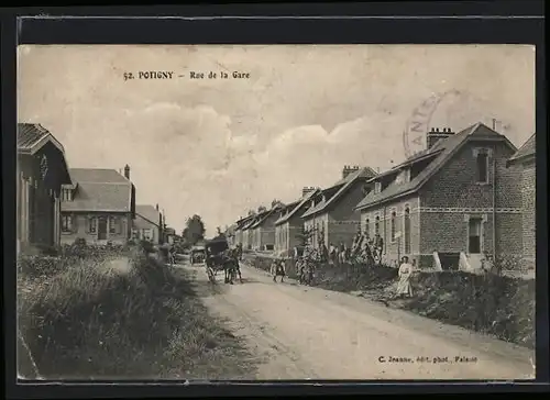 AK Potigny, Rue de la Gare