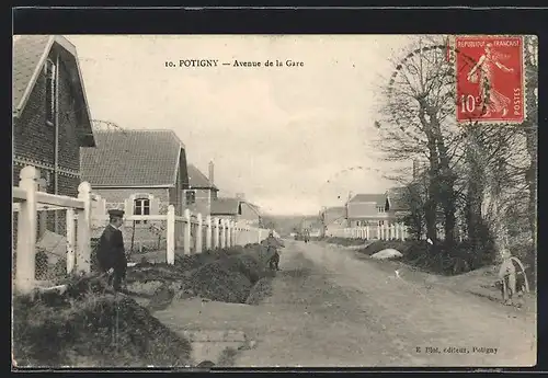 AK Potigny, Avenue de la Gare