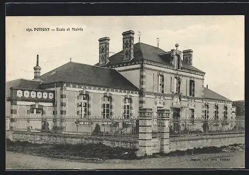 AK Potigny, Ecole et Mairie