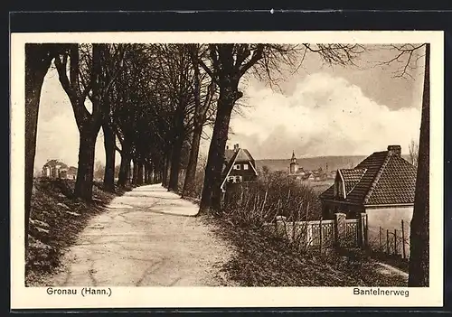 AK Gronau /Hann., Bantelnerweg, Panorama mit Kirche