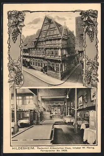 AK Hildesheim, Restaurant Altdeutsches Haus, Inh. W. Fäsing