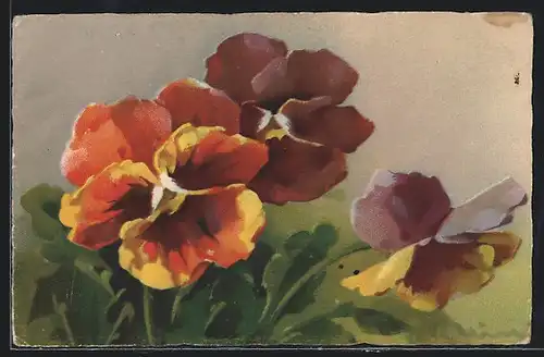 Künstler-AK Catharina Klein: Blumen