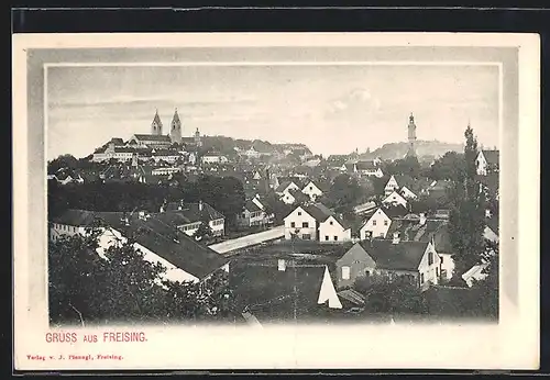 AK Freising, Gesamtansicht der Stadt