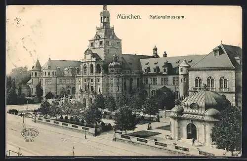 AK München, Blick auf das Nationalmuseum