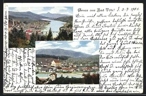 AK Bad Tölz, Gesamtansicht mit Fluss