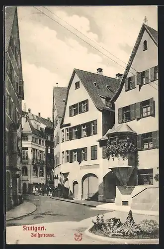 AK Stuttgart, Häuser an der Geissstrasse