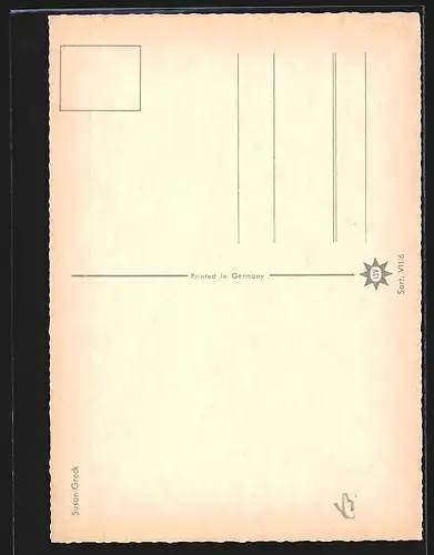 AK Schauspielerin Susan Greck im Bikini am Strand